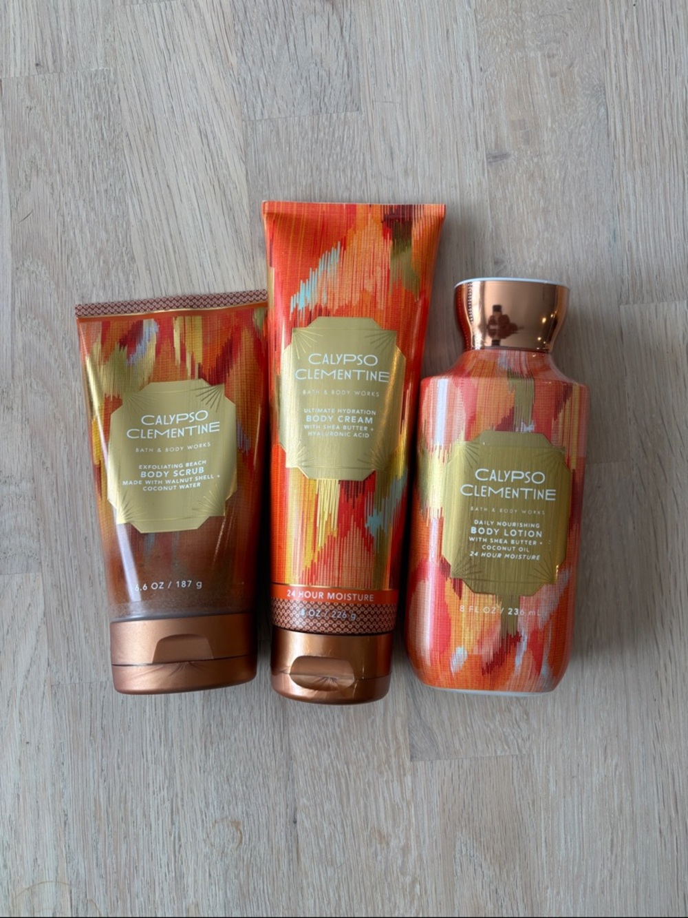 Bath & Body Works Calypso Clementine Set | Body Scrub+Cream+Lotion | RARE | BBW